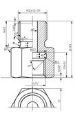 Чертёж переходника с G1/4 на М12*1,5
