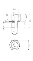 "Чертёж переходника с G1/4 на G1/8"