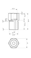 "Чертёж переходника с G1/4 на G3/8"